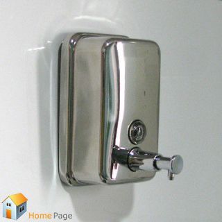 500ml Chrome Steel Stainless Soap Lotion Dispenser Home Kitchen Shower 