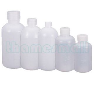 Plastic Bottle Container w/ Ribbed Lid for Shower Shampoo Lotion Gels 