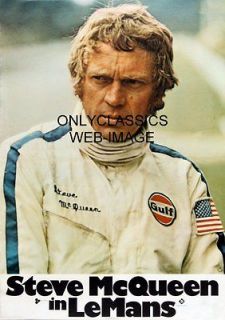 1971 STEVE MCQUEEN in DRIVERS SUIT LEMANS GERMAN AUTO RACING POSTER 