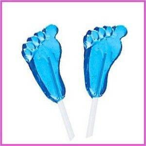 Blue Baby Feet Lollipops for Its a Boy Candy Favor   Set of 24