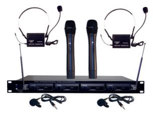 BRAND NEW PYLE PROFESSIONAL VHF WIRELESS RACK MOUNT MICROPHONE SYSTEM 