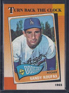 1990 Topps Sandy Koufax #665   Los Angeles Dodgers   1965 Turn Back 