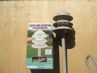   Sand Colored 3 Tier Outdoor Pathway Low Voltage Landscape Lights