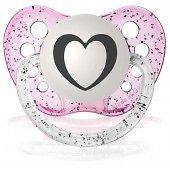 NEW** Expression Pacifier / Dummy / Soother. HEART, Glitter Pink 