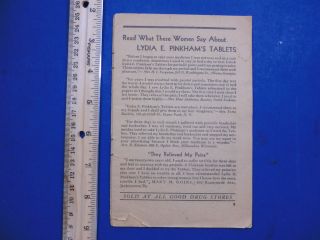 Lydia Pinkhams Herbal Tablet Advertising Brochure 1940s