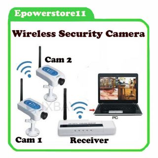   4Ghz Wireless Camera 2CH USB DVR Security CCTV System No Interference