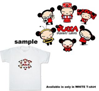 Pucca All Character UNISEX Adult White T Shirt