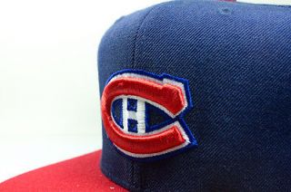 MITCHELL & NESS NHL MONTREAL CANADIENS SNAPBACK HAT CAP NAVY BLUE RED 