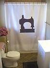 Shower Curtain antique sewing machine Victorian old sew