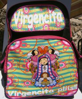 Virgencita Plis Backpack Distroller Style 13 Pink and Black Reduce 