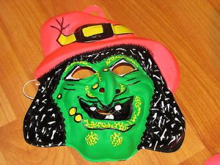 Vintage Halloween Mask Fun World Witch NEW OLD STOCK