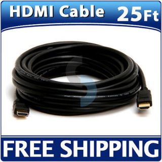   Cable High Speed Premium 1.3 1080P Male AV HDTV PS3 DVD LCD xBox 25FT