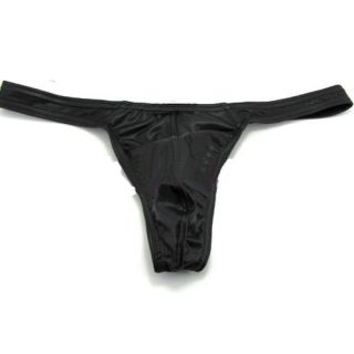 Adult Male Mens Underwear Thong Ehance Pouch T back G string Leather 