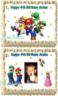Super Mario Brothers Frosting Edible Image Icing Cake Topper Birthday