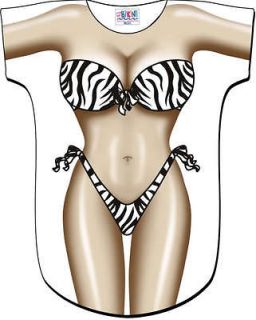 Wild ZEBRA Swimsuit Bikini Cover Up FUN Costume T Shirt