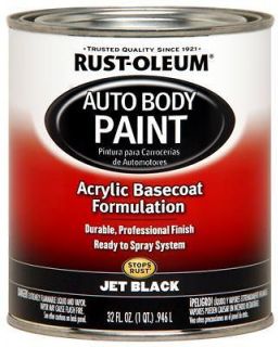 Rust Oleum Paint Acrylic Base Coat Gloss Jet Black 1 qt. Ea 253500