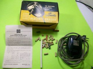 Vintage Barber Coleman electric eraser with orig box, instructions 