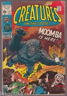 1971 Marvel Comics CREATURES ON THE LOOSE #11 Moomba Is Here COMIC 