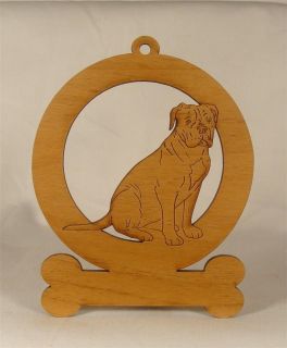 Old English Bulldog SittingDog Ornament Personalized With Your Dogs 