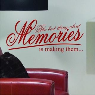 MEMORIES Inspirational WALL STICKER QUOTE ART DECAL QUOTE Kitchen 