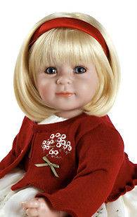   AROUND THE POSIES Vinyl Baby Girl Toddler Doll 20 NEW Blonde / Blue