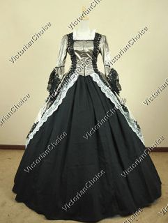 Marie Antoinette Victorian Dress Ball Gown Prom Wedding Reenactment 