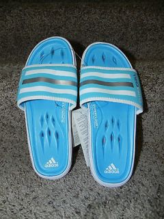 Womens Adidas C Recovery Slide Sandals Light Blue and White Sz 7, 8 