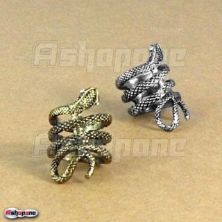 Retro Vitage Cool Punk Gothic Twisted Snake Ring Rings