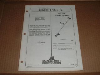 mcculloch trimmer parts in String Trimmer Parts & Accs