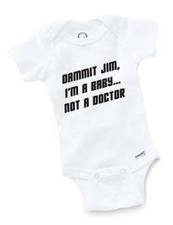 Dammit Jim Doctor Onesie Baby Shower Sci Fi Gift Funny Cute Custom 