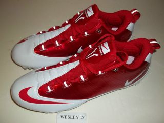 NEW AUTHENTIC NIKE Vapor Carbon Mens Football Cleats Red White 396256 