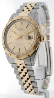 Rolex Mens Vintage Thunderbird Datejust 1625 14k Gold & Steel Watch 