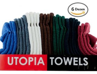 DOZEN SALON TOWELS 16 x 27 100% COTTON, SOFT AND ABSORBENT 