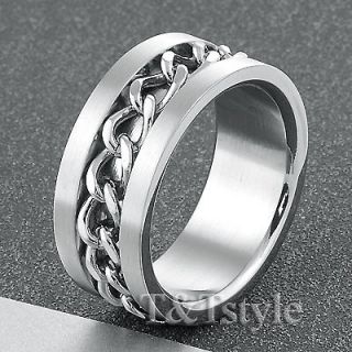 UNIQUE T&T THICK Stainless Steel SPIN Ring Size 10 R23
