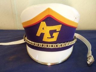 Purple Marching Band Hat AG High School Costume Halloween Size Medium