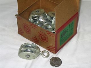 Vintage galvanized double swival awning pulley NOS box X10 3/4 Wilcox 