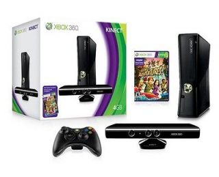 NEW Xbox 360 Slim 4GB CONSOLE WiFi N with Kinect Sensor & Game 
