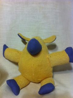   Frog Vintage 1998 Roly Poly Lamb Sheep Yellow Toy Plush Stuffed Animal