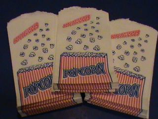 POPCORN BAGS 100 PCS 1.5 OZ OUNCE THEATER PARTY MOVIE ( SAME DAY 