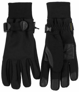 Mens Black Micro Fleece Sport Winter Snow Gloves Waterproof Windproof 