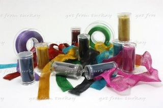   Wire Mesh Lace 18mm Italian Metallic Ribbon Spools Knitted Craft