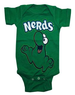 Nestle Nerds Green Nerd Logo Vintage Style Life Clothing Baby Snapsuit