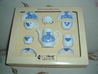 STEIFF Mini Tea Set, 9 pcs., #613708, NEW, Mint in Box