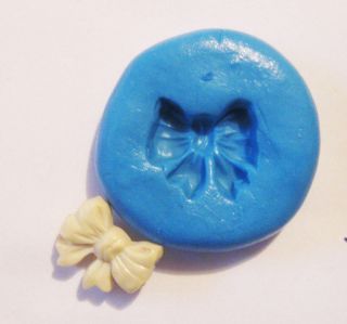 Bow Silicone Push Mold Polymer clay Resin Miniature plaster fondant 