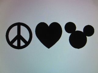 Peace Love Mickey Mouse vinyl decal sticker car window Disney 23 