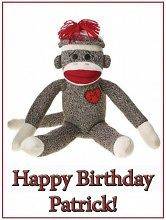 Sock Monkey #2 Edible CAKE Icing Image topper frosting birthday party 