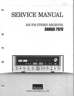 Sansui 7070 receiver SERVICE MANUAL 