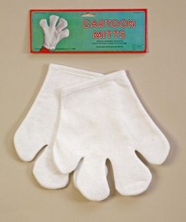 Felt White Cartoon Mickey Mouse Mitts Gloves Costume