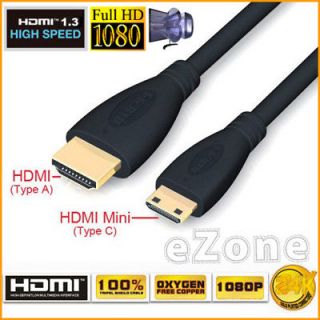 6Ft Mini HDMI to HDMI Cable Certified V1.3b 1080p 1600p For HD 
