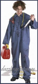 killer mechanic costume dark blue jumpsuit coveralls mens standard 